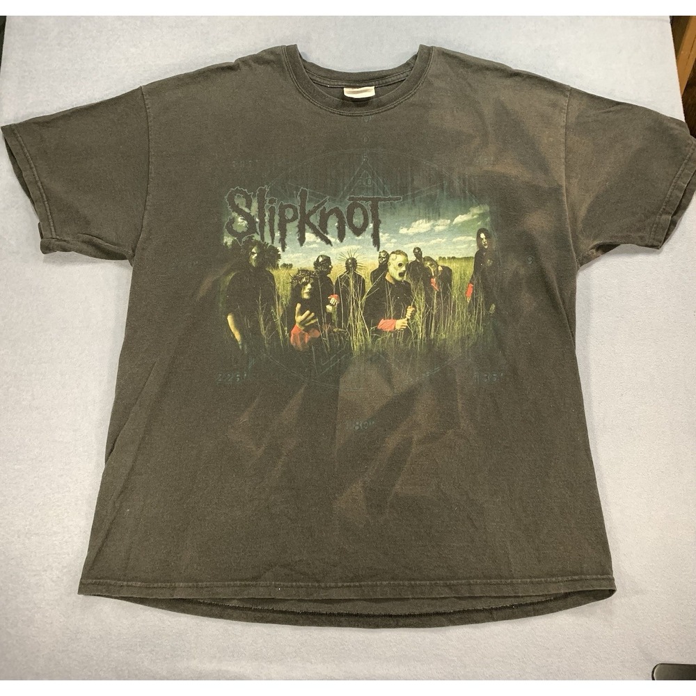 SLIPKNOT All Hope Is Gone T Shirt Hanes Heavyweight Sz XL Y2K Faded Double Sided